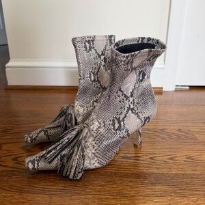 A.W.A.K.E. MODE Agnes Stretch Python Bootie Size 38